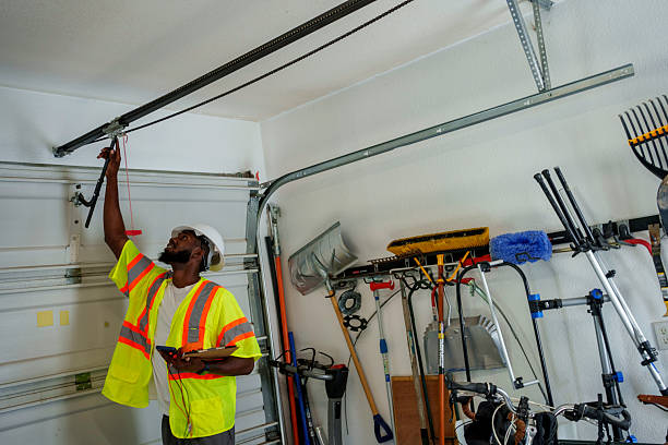 Professional Garage Door Panel Replacement technician working in Anton, TX
